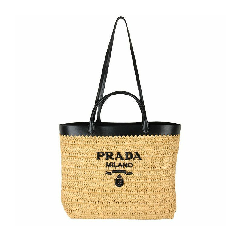 PRADA 鉤針編織手提袋 1BG499 2M2Q F0I55-1