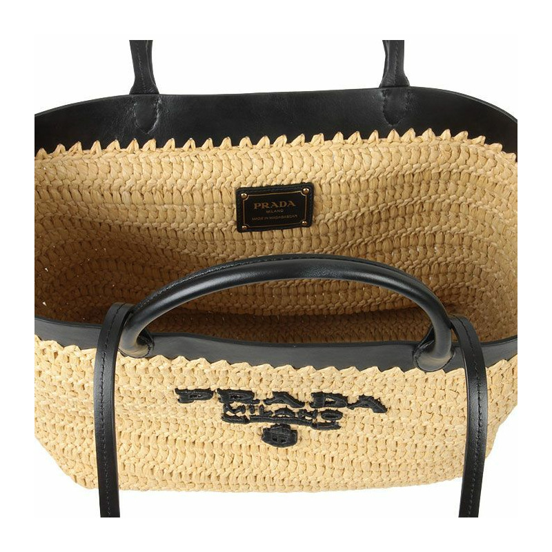 PRADA 鉤針編織手提袋 1BG499 2M2Q F0I55-5