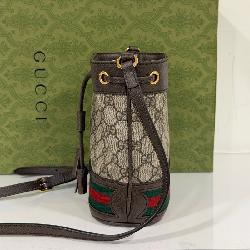 #大全配🈶購證 #專櫃7️⃣萬 Gucci Ophidia老花水桶斜挎包-5