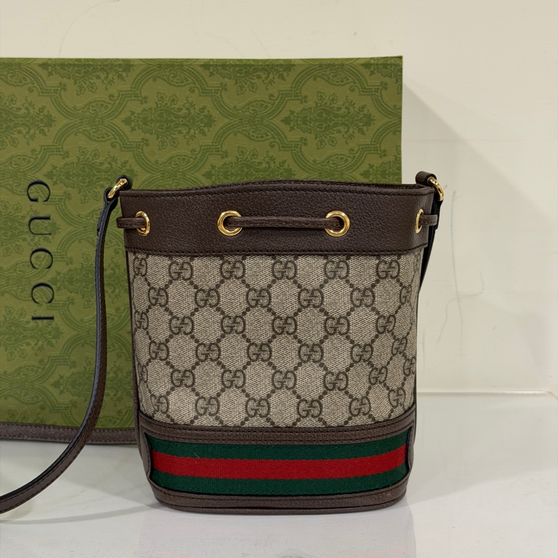 #大全配🈶購證 #專櫃7️⃣萬 Gucci Ophidia老花水桶斜挎包-6