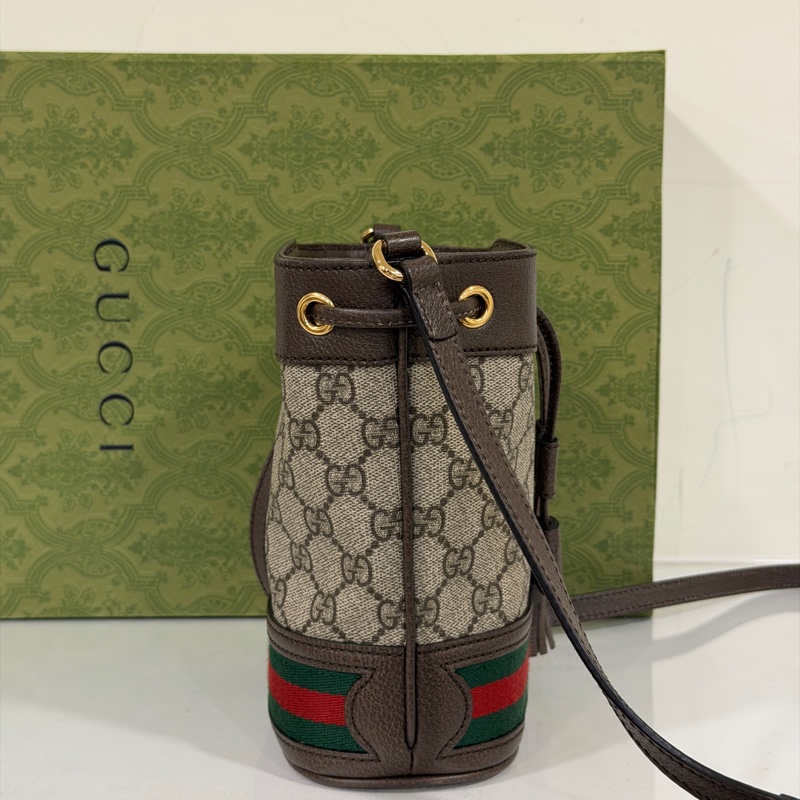 #大全配🈶購證 #專櫃7️⃣萬 Gucci Ophidia老花水桶斜挎包-7