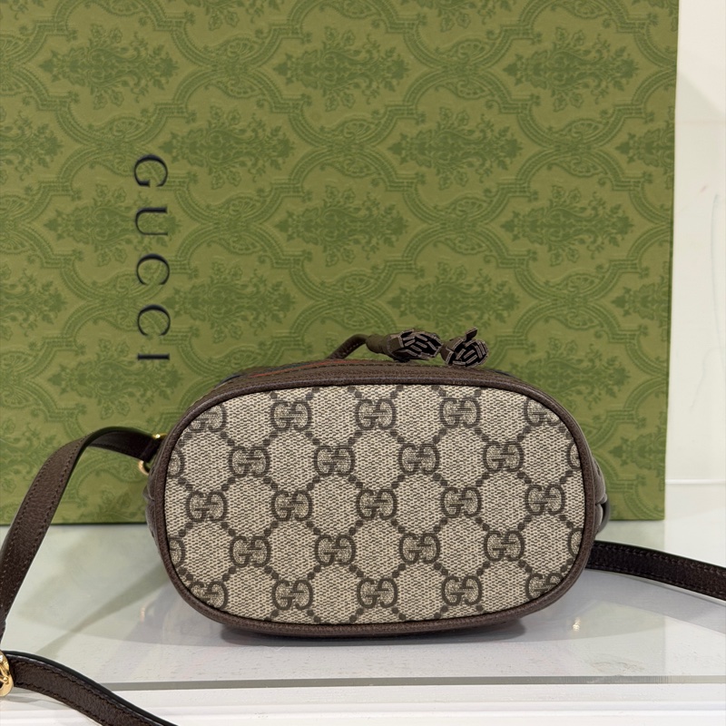 #大全配🈶購證 #專櫃7️⃣萬 Gucci Ophidia老花水桶斜挎包-8
