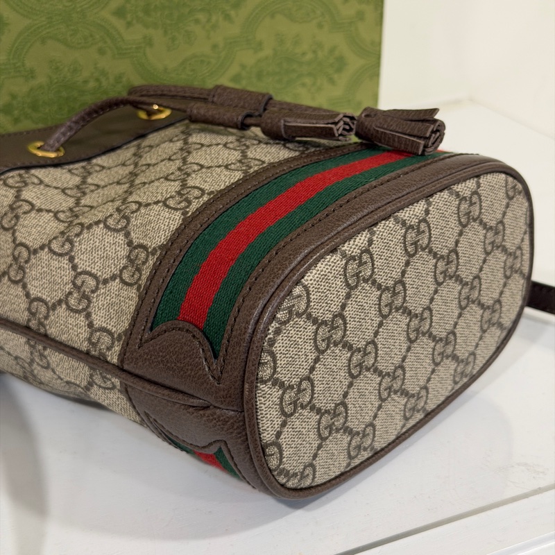 #大全配🈶購證 #專櫃7️⃣萬 Gucci Ophidia老花水桶斜挎包-9