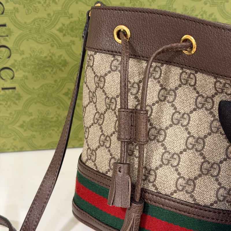 #大全配🈶購證 #專櫃7️⃣萬 Gucci Ophidia老花水桶斜挎包-14