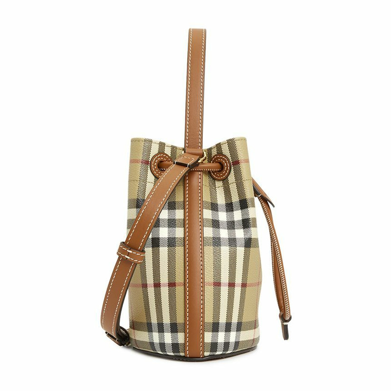 BURBERRY 迷你格紋女士水桶包 8109794-2