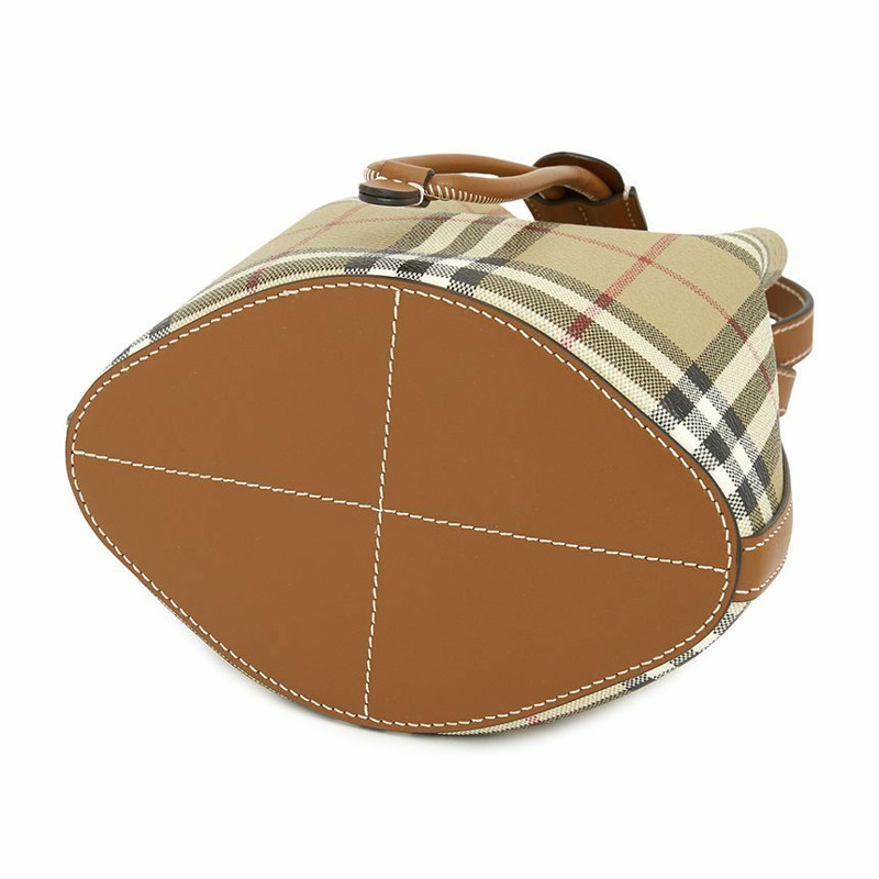 BURBERRY 迷你格紋女士水桶包 8109794-4