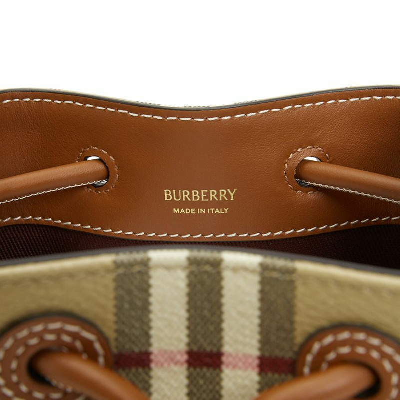 BURBERRY 迷你格紋女士水桶包 8109794-8