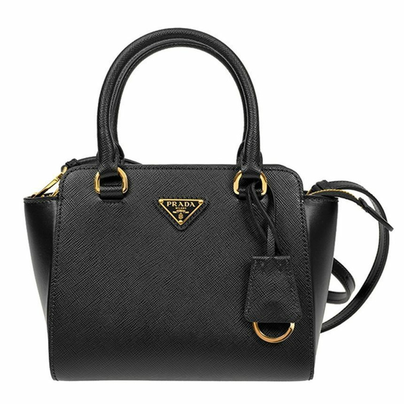 PRADA Saffiano 兩用托特單肩包 黑色 1BA380 2EDV F0002-0