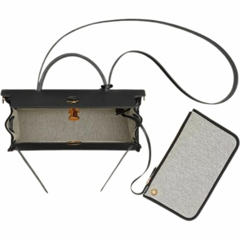 HERMES Herbag 31 帆布黑色金色五金印章全套 H072069CCAA-8