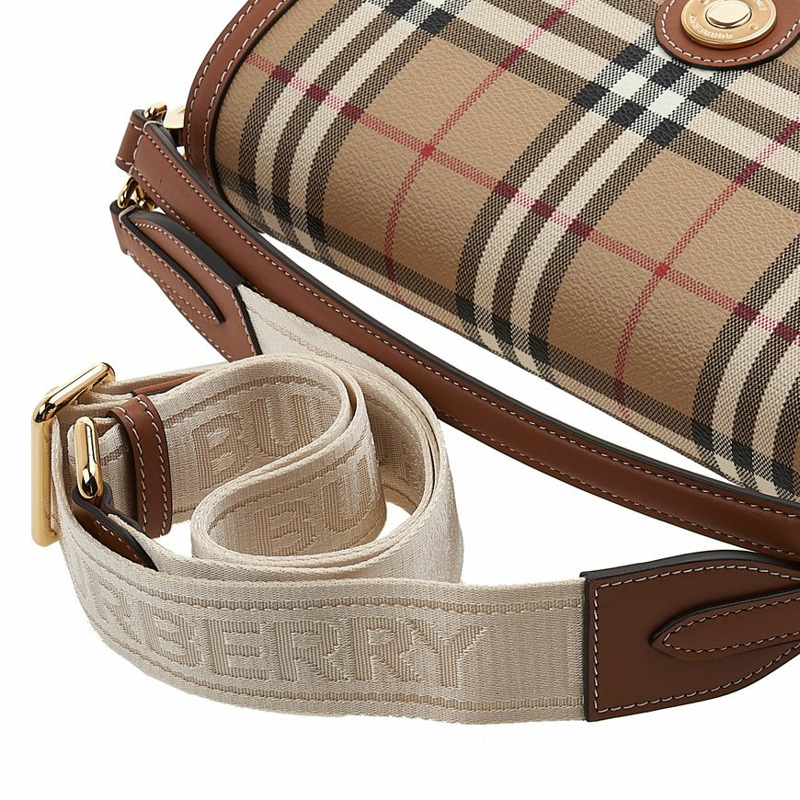 BURBERRY 女士格紋水桶包-6