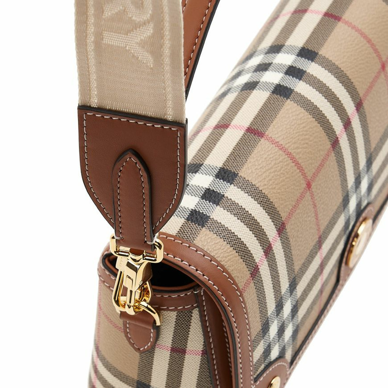 BURBERRY 女士格紋水桶包-7