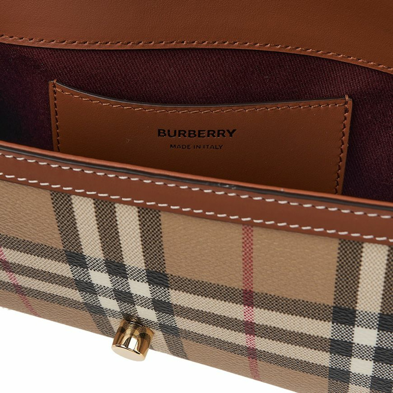 BURBERRY 女士格紋水桶包-8