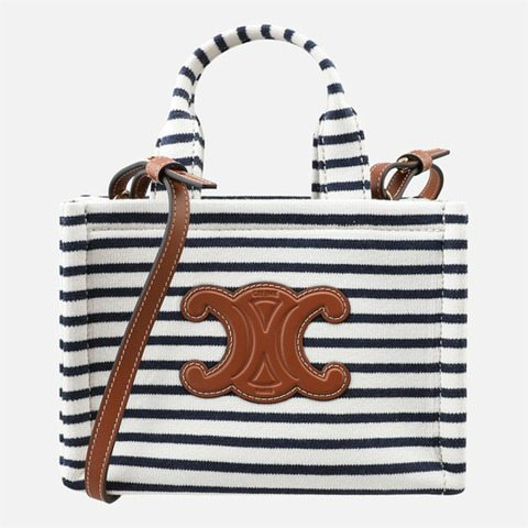 CELINE 5F 條紋迷你 Cabas 包 122292GQQ 07AT