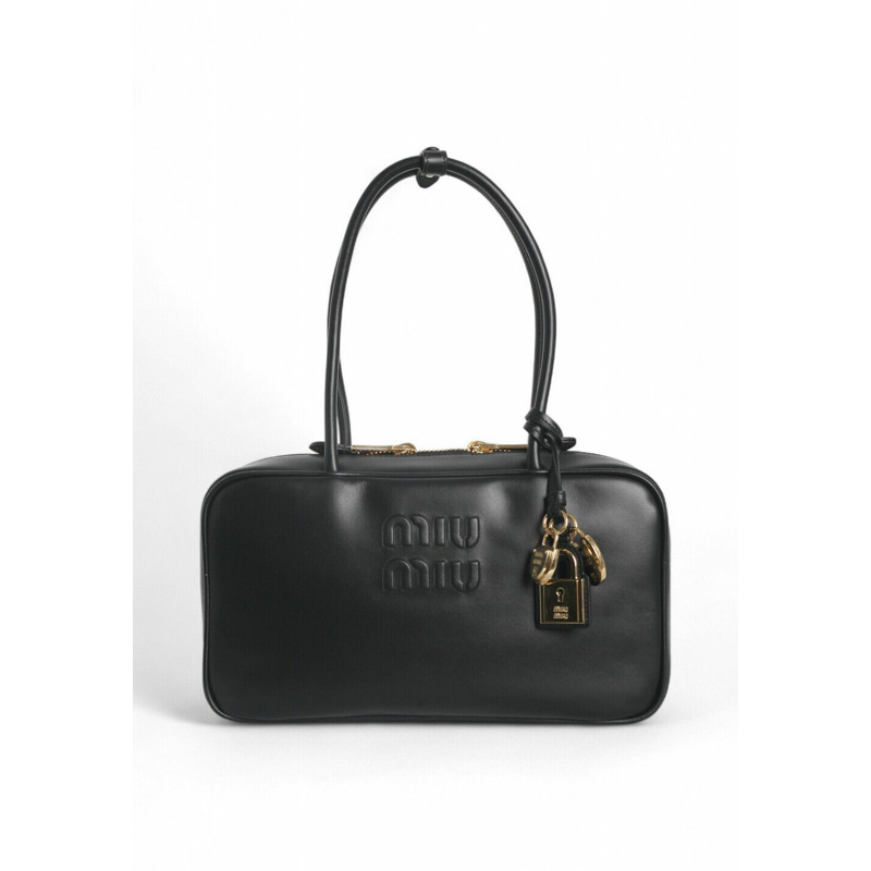 MIU MIU 中號 Beau 包 黑色 5BB172 2CRW F0002 V OTO-0