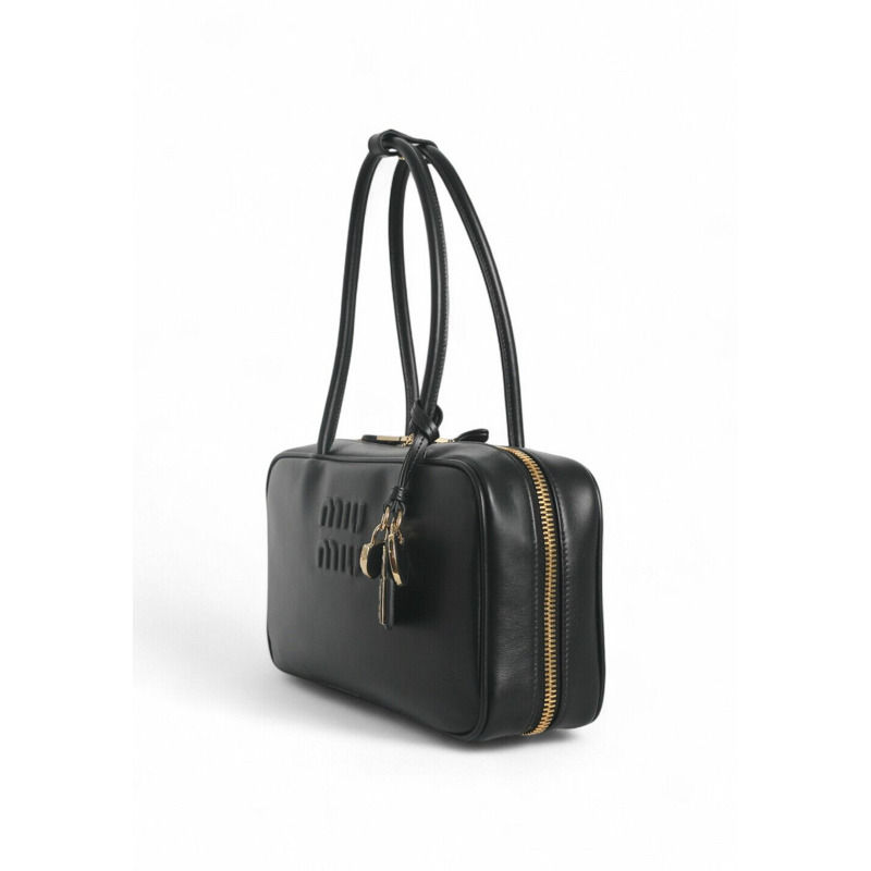 MIU MIU 中號 Beau 包 黑色 5BB172 2CRW F0002 V OTO-4