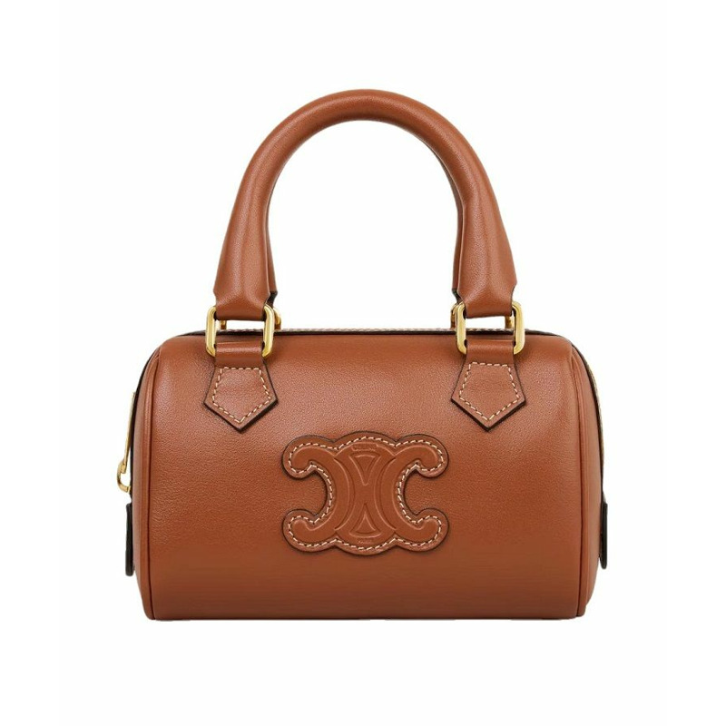 CELINE 迷你波士頓光滑小牛皮棕褐色 10P043ESM 04LU-0