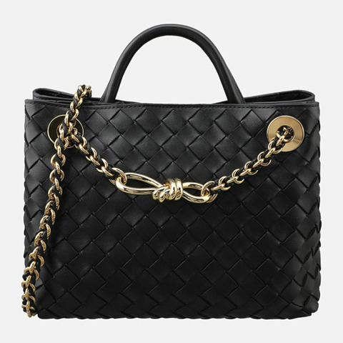 BOTTEGA VENETA 5F Andiamo 小號鏈條單肩包 黑色 786008 VCPP1 1019