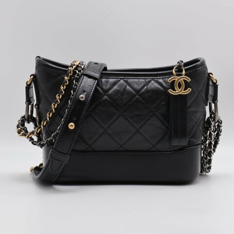 CHANEL 雙鍊條流浪包 - 小號黑28開