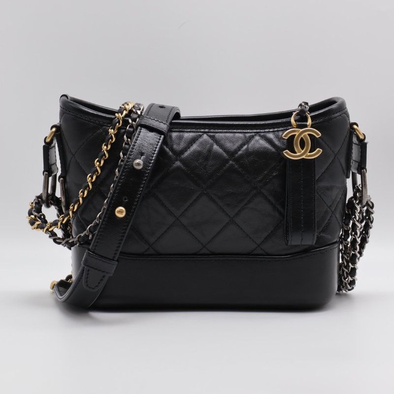 CHANEL 雙鍊條流浪包 - 小號黑28開-0
