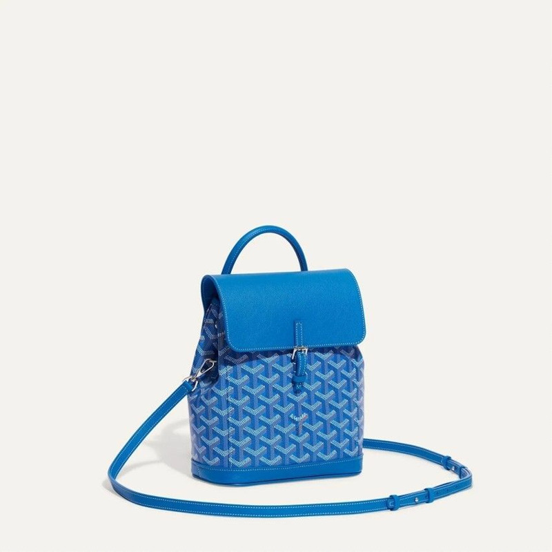 GOYARD Alping迷你背包 藍色-5