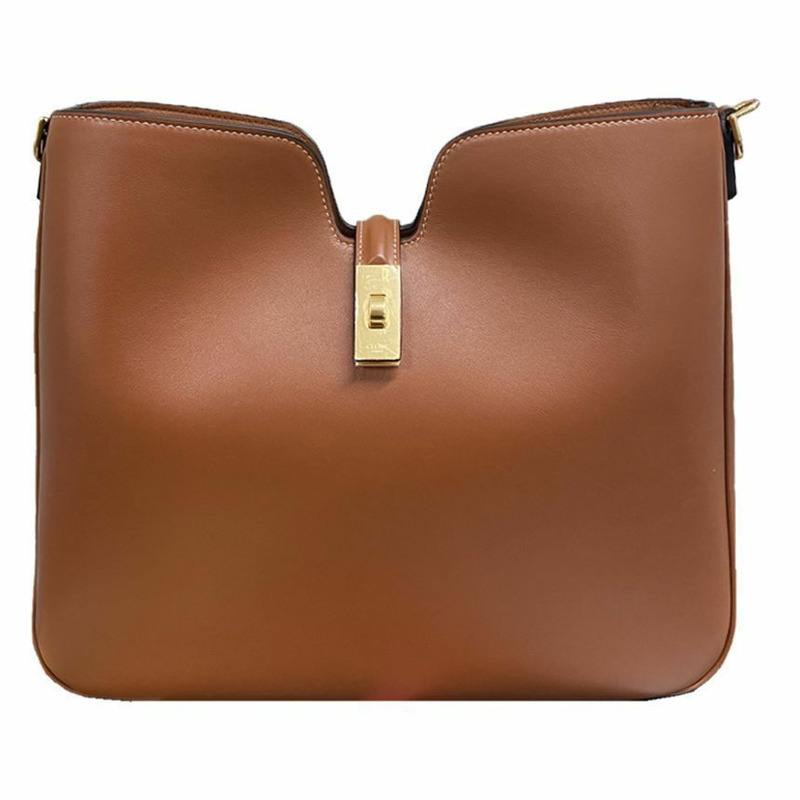 CELINE 中型 Camille 16 軟手提單肩包 棕褐色 119563 FX9 04LU-0