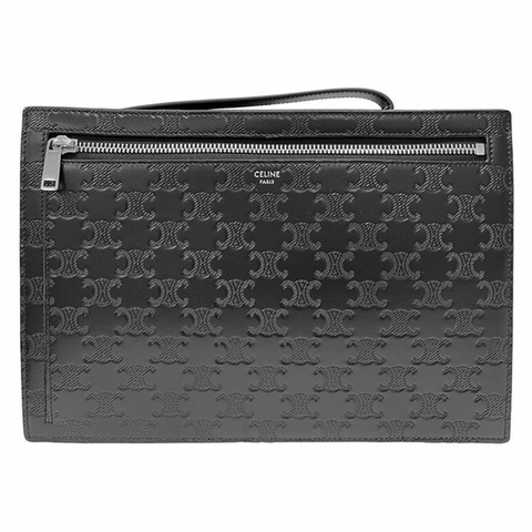 CELINE Triope 肩帶手拿包 黑色 10N823 FQD 38SI