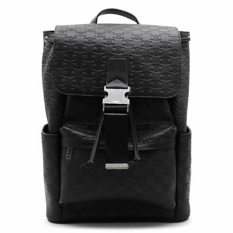 CELINE Triope 壓花背包 黑色 25FW 120813 GLK 38SI