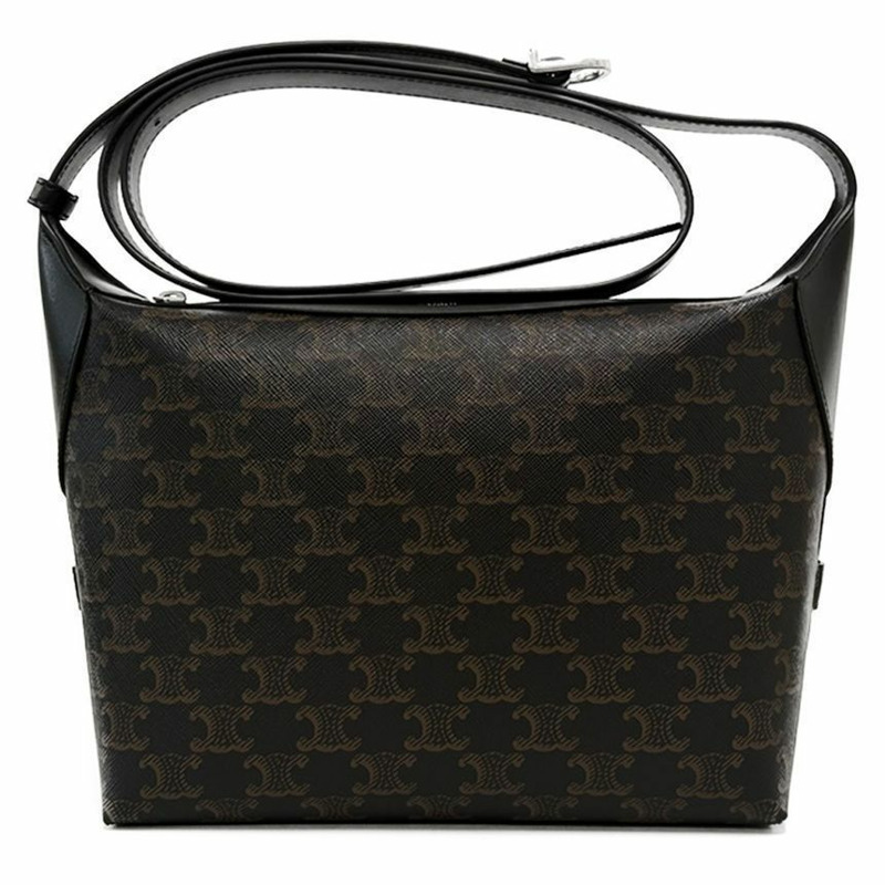 CELINE Tri-Op Canvas Harry 斜背肩背包 黑色 122332 GUK 38SI-0