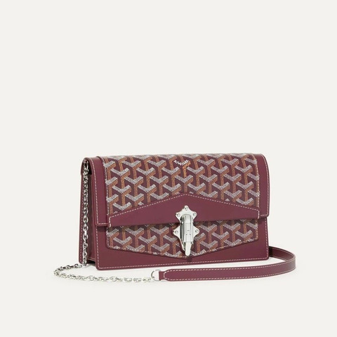 GOYARD 瑪麗-卡羅琳公爵夫人勃艮地酒紅色手提包 DUCHESPMLTY33CL33P