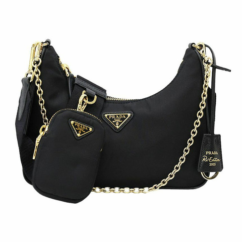 PRADA ReNylon 單肩包 黑色 1BH204 R064 F0632