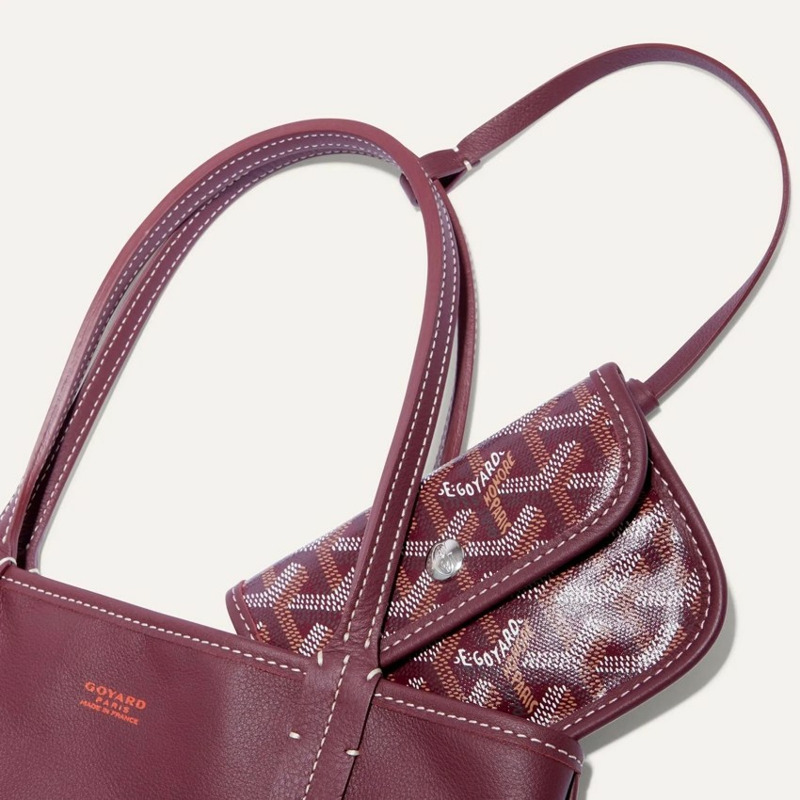 GOYARD Anjous迷你包 酒紅色-4