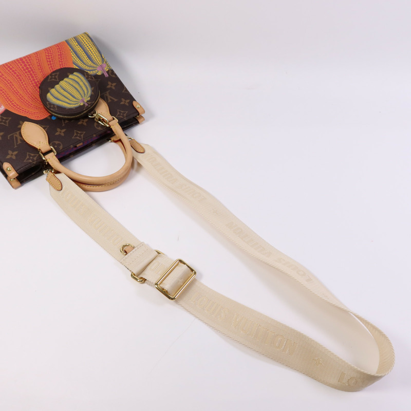 LOUIS VUITTON Monogram LVxYayoi Kusama On The Go PM金扣手挽肩背兩用袋-5