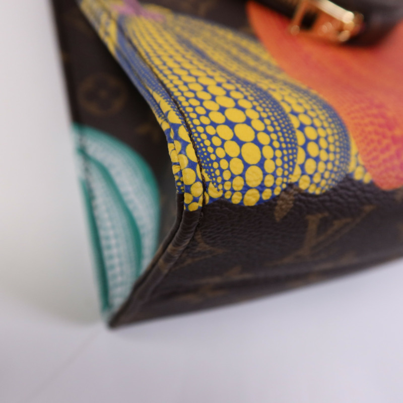 LOUIS VUITTON Monogram LVxYayoi Kusama On The Go PM金扣手挽肩背兩用袋-7