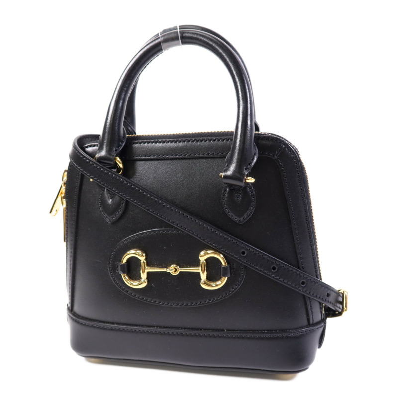 GUCCI 牛皮皮革Horsebit 1955 Mini Top Handle金扣手挽肩背兩用袋-2