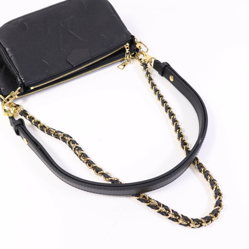 LOUIS VUITTON Monogram Empreinte Multi Pochette Accessoires金扣肩背袋-5