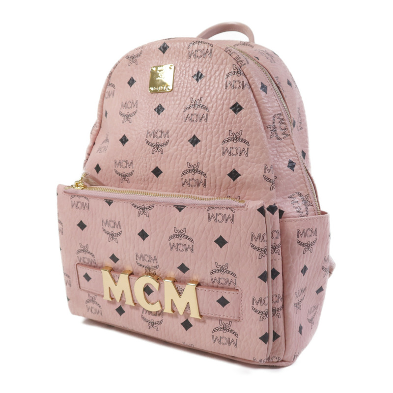 MCM 塗層帆布BackPack金扣背包-2