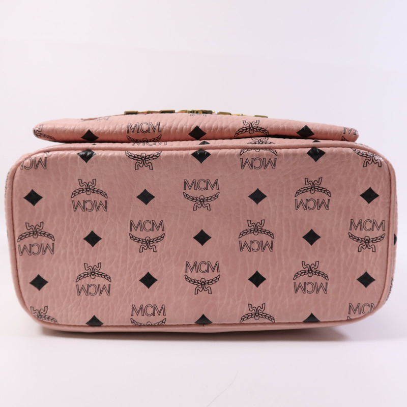 MCM 塗層帆布BackPack金扣背包-4