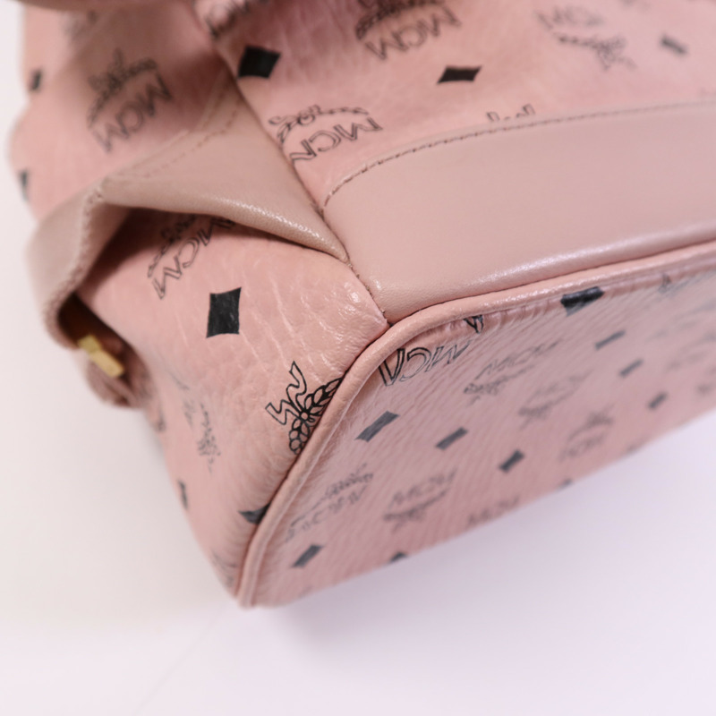 MCM 塗層帆布BackPack金扣背包-8