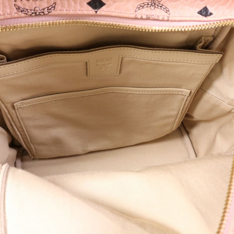 MCM 塗層帆布BackPack金扣背包-12