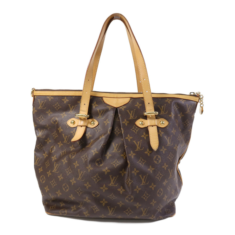 LOUIS VUITTON Monogram Palermo GM金扣手挽肩背兩用袋棕色-1