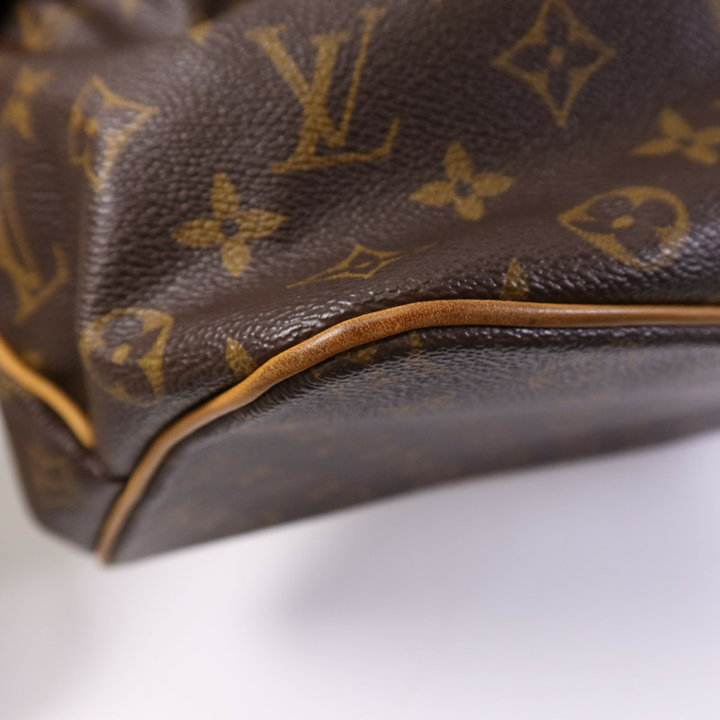 LOUIS VUITTON Monogram Palermo GM金扣手挽肩背兩用袋棕色-7