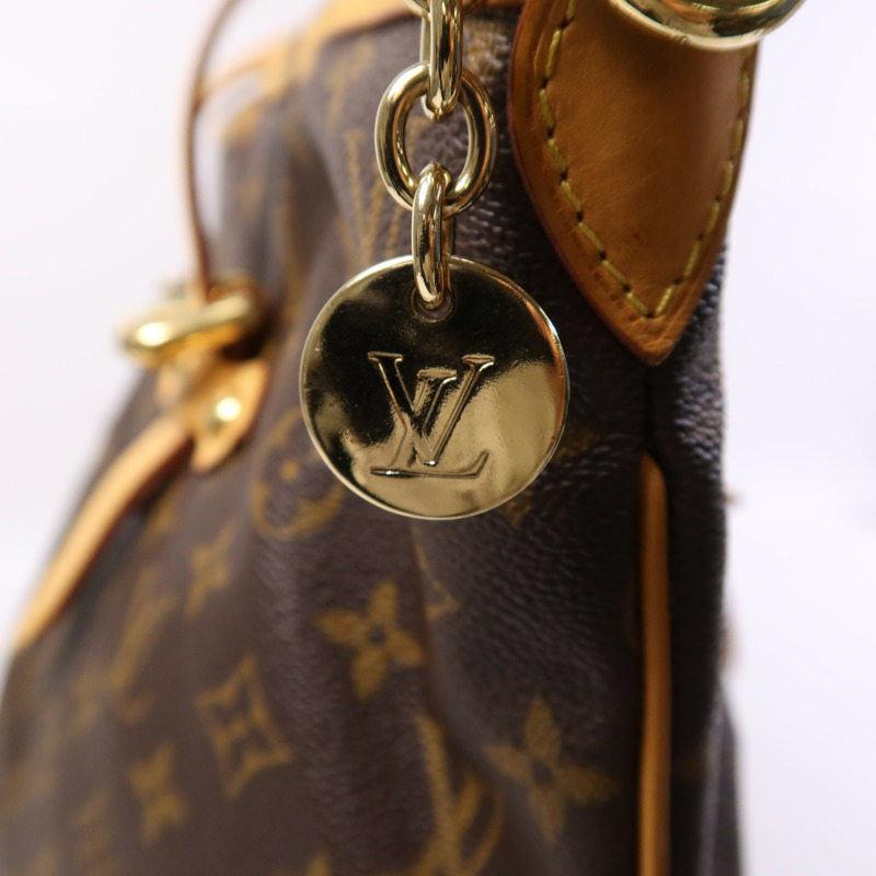 LOUIS VUITTON Monogram Palermo GM金扣手挽肩背兩用袋棕色-8