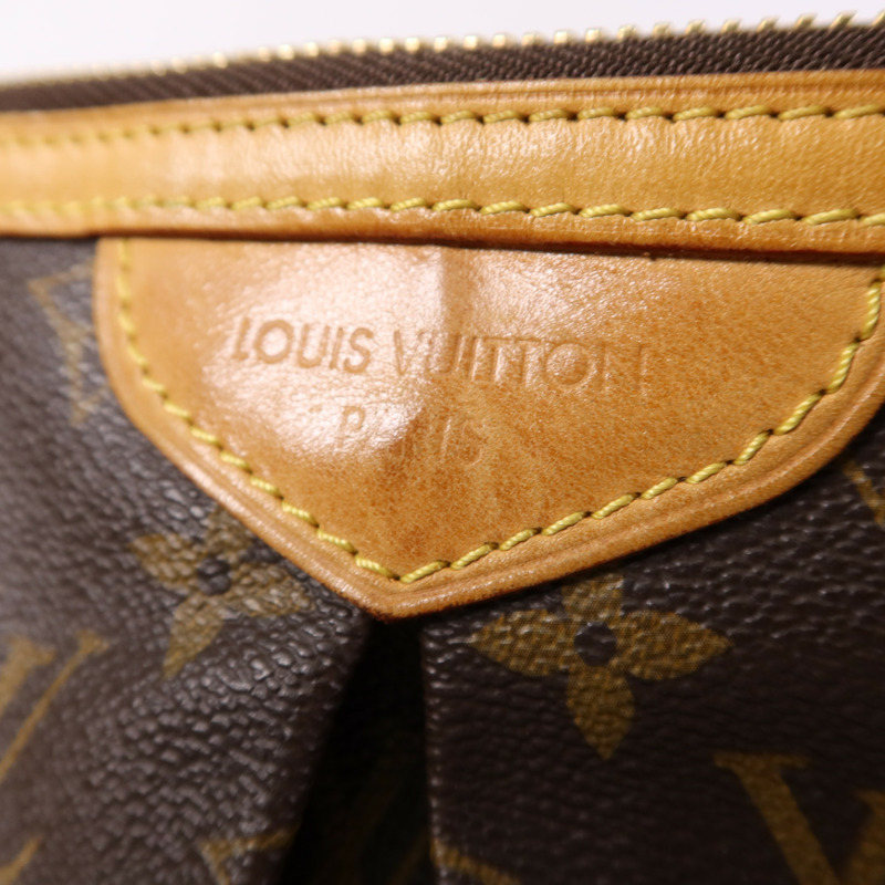 LOUIS VUITTON Monogram Palermo GM金扣手挽肩背兩用袋棕色-9