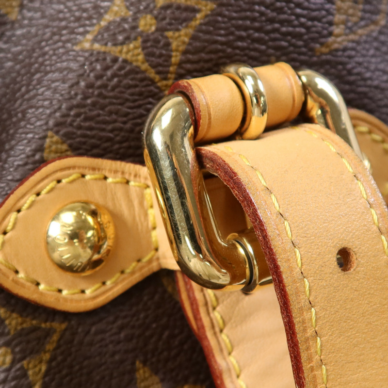 LOUIS VUITTON Monogram Palermo GM金扣手挽肩背兩用袋棕色-15