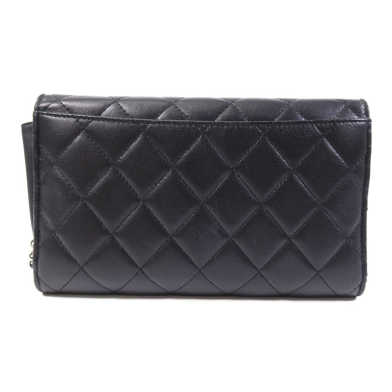 CHANEL 羊皮皮革Chain Shoulder Bag銀扣鏈帶肩背袋-1