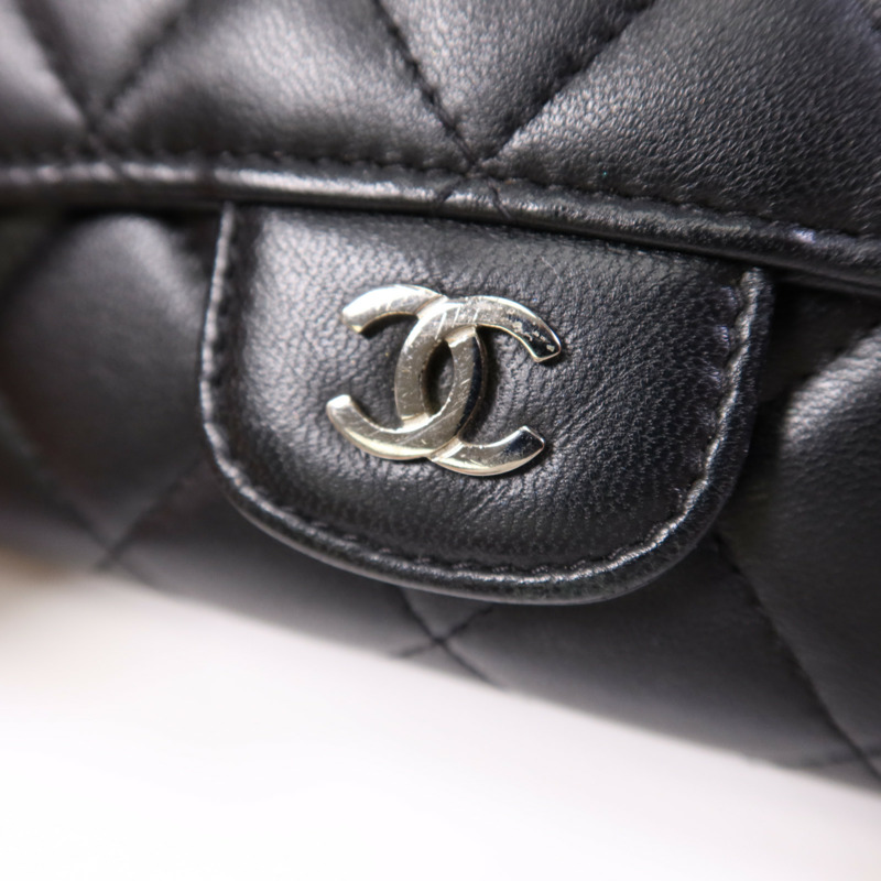 CHANEL 羊皮皮革Chain Shoulder Bag銀扣鏈帶肩背袋-8