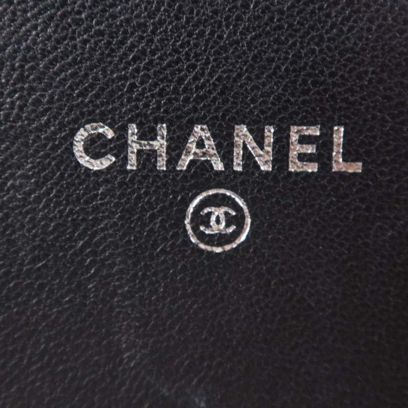 CHANEL 羊皮皮革Chain Shoulder Bag銀扣鏈帶肩背袋-12