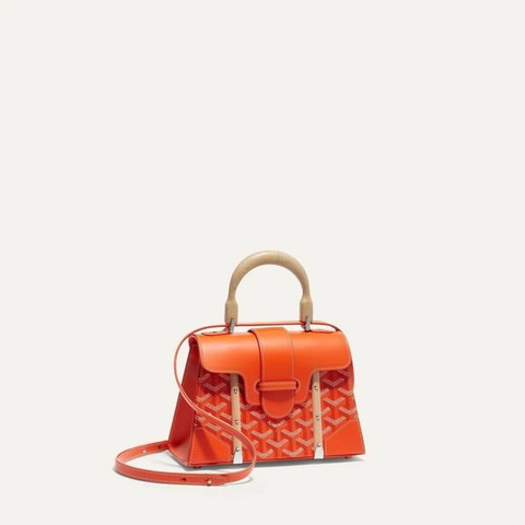 GOYARD 迷你結構西貢包橙色印章