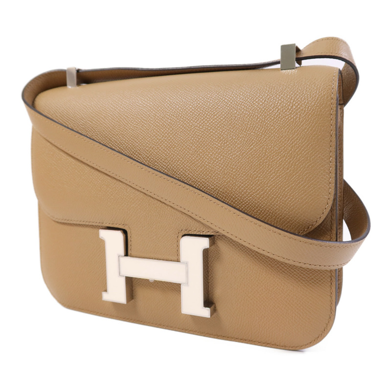 HERMES Epsom皮革Constance 24銀扣肩背袋Chai-2