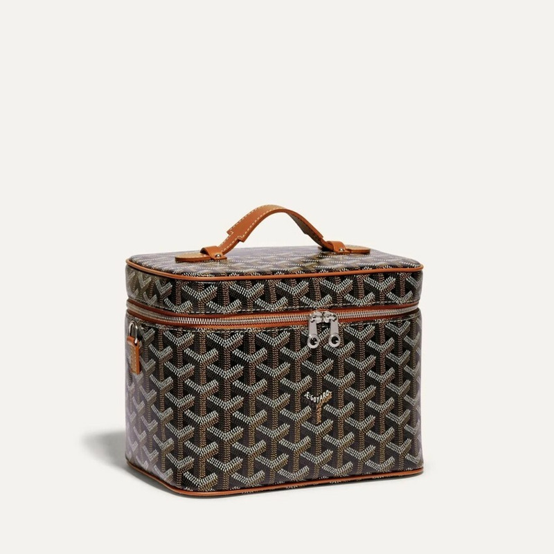 GOYARD 棕色化妝包(黑色/棕褐色)MUSEVAPMLTY01CL03P-2